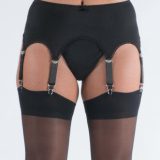 Jarretelgordel Isabella Zwart kopen webshop kwaliteit 6 jarretelles online vooraanzicht