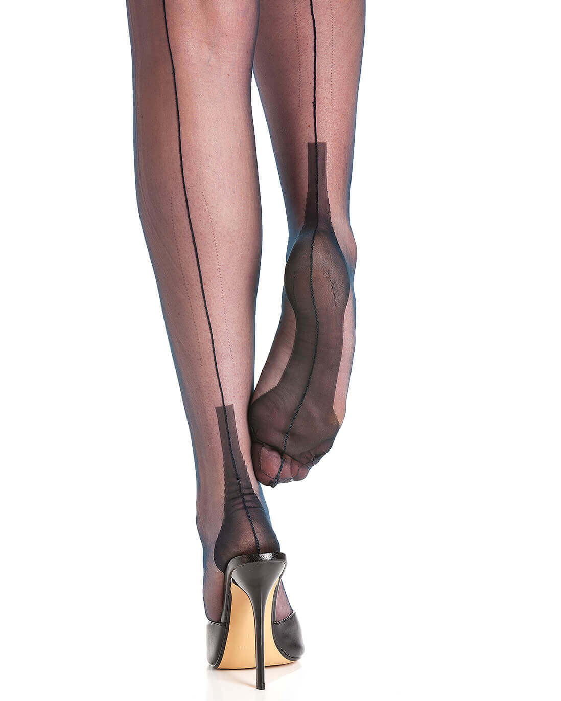 Fully Fashioned Cuban Heel Stockings Black - Afbeelding 3